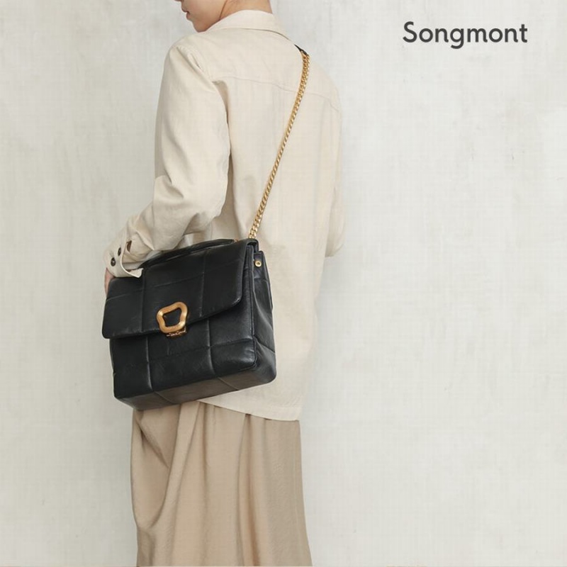 Crossbody Kabelka Songmont Large Chocolate Čierne | 71805XIHD